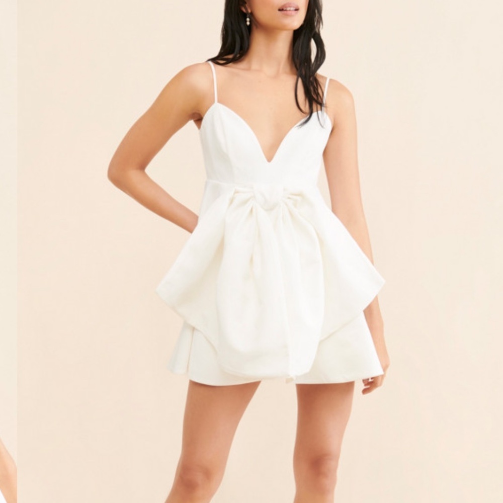 BARDOT Annabelle Statement Bow Mini Dress